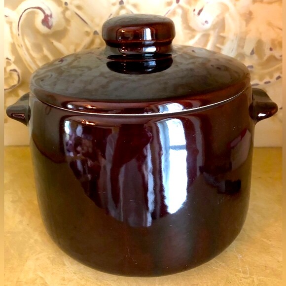 West Bend Kitchen Country Style Bbq Bean Crock Pot W Lid Vintage